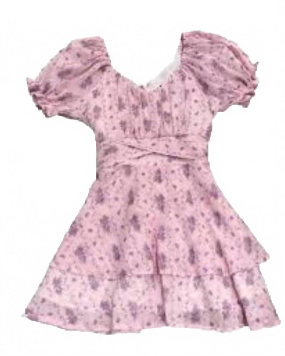 NEW KATIE J NYC girl's delilah dress in violet stripe floral